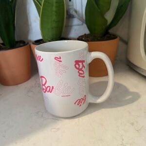 Barbie White Mug with Pink Script